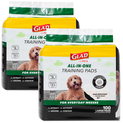 Glad for Pets Activated Carbon Disposable Dog Training Pads, 100 Count