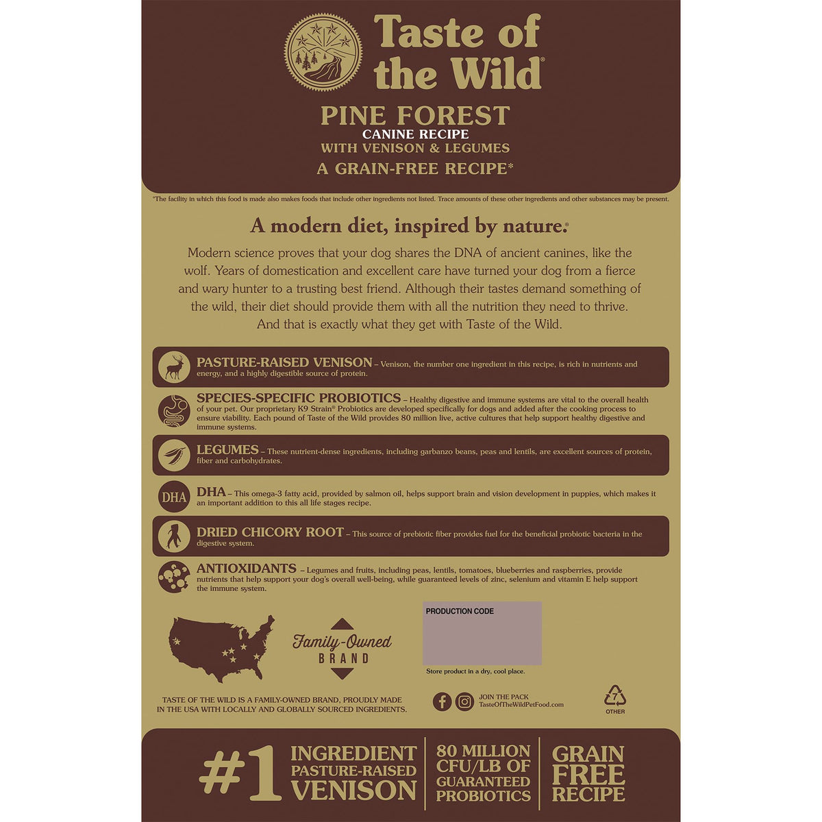 Taste of the Wild High Prairie Adult Dry Dog Food, Roasted Bison, 28lb
