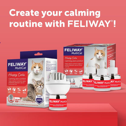 FELIWAY MultiCat Cat Calming Pheromone Diffuser Refill - 3 Pack
