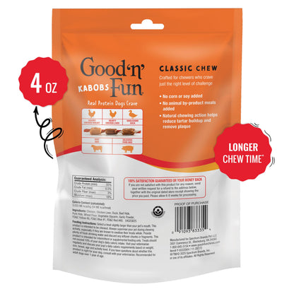Good 'n' Fun Kabobs Long-Lasting Dog Treat Made With Real Protein, 48 oz