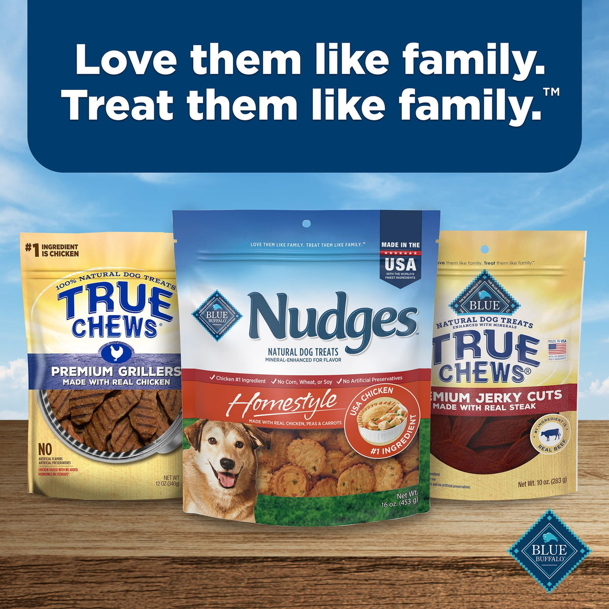 Blue Buffalo Nudges Grillers Steak Dog Treats, 16 oz