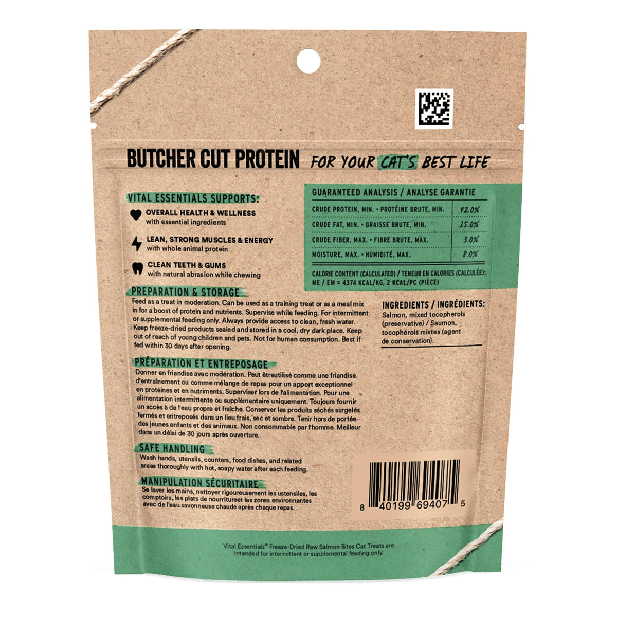 Vital Essentials Freeze Dried Cat Treats, Ahi Tuna Bites, 1.1 oz Bag