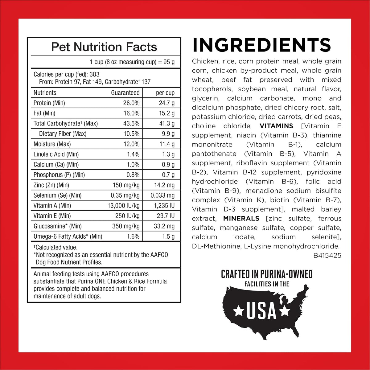 Purina ONE Chicken and Rice Formula Natural Dog Food