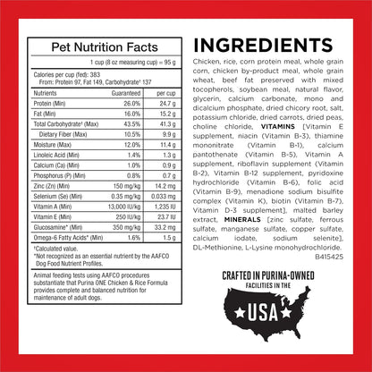 Purina ONE Chicken and Rice Formula Natural Dog Food