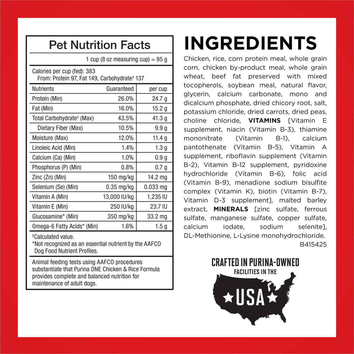 Purina ONE Chicken and Rice Formula Natural Dog Food