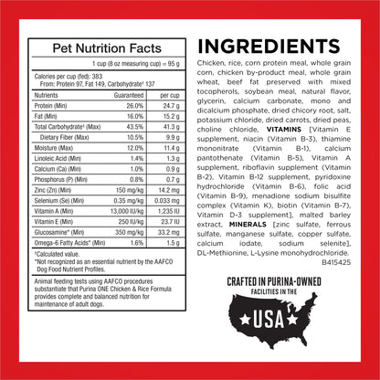 Purina ONE Chicken and Rice Formula Natural Dog Food