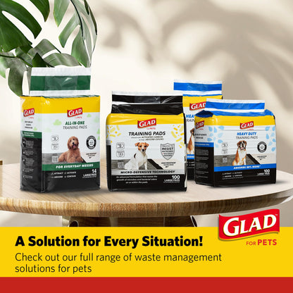Glad for Pets Activated Carbon Disposable Dog Training Pads, 100 Count