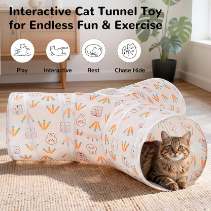 Tempcore Pet Tunnel Tube Cat Toys, Cat Tunnels for Indoor Cats