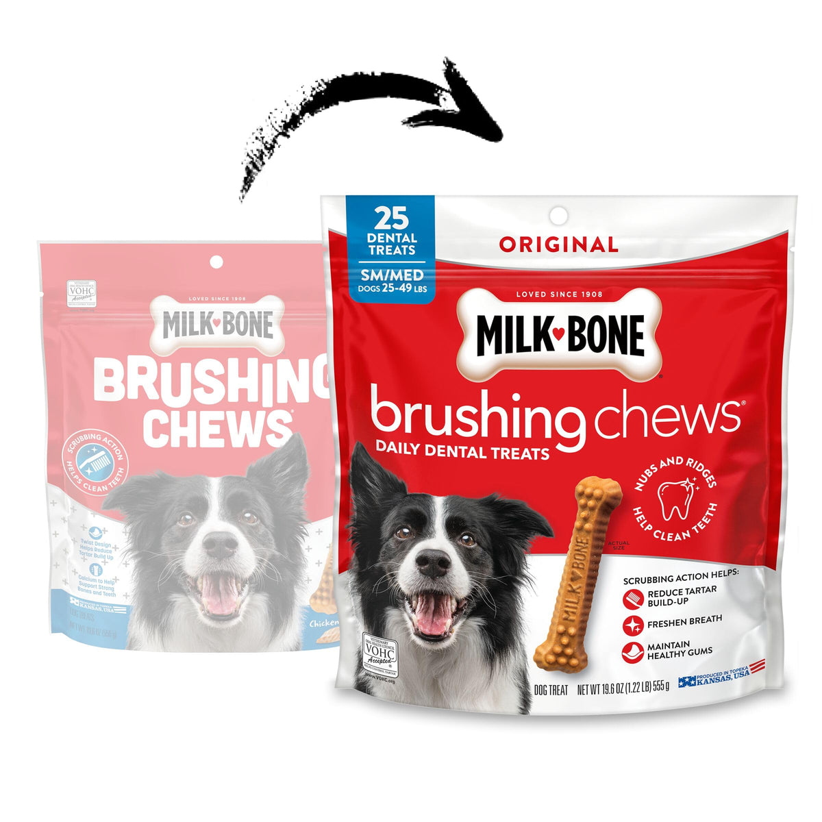 Milk-Bone Brushing Chews, Mini, Original Flavor, 90 Dental Treats