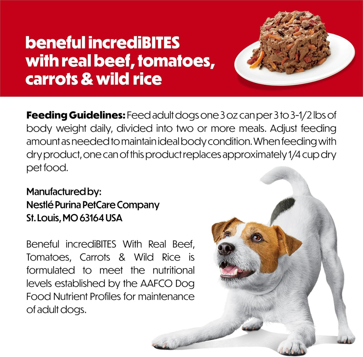 Purina Beneful IncrediBites Small Wet Dog Food in Gravy, Beef, (24) 3 oz