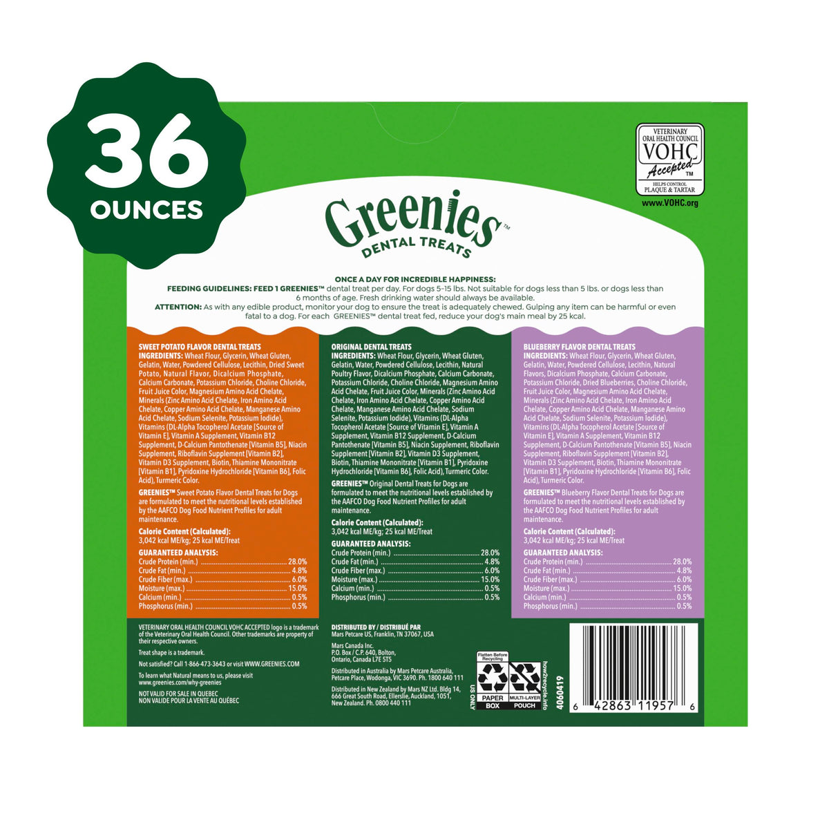 Greenies Teenie Natural Dental Dog Treats, Fresh Mint Flavor, 43 Count