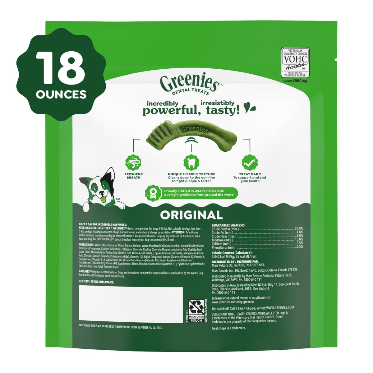 Greenies Teenie Original Natural Dental Dog Treats, Chicken, 43 Count