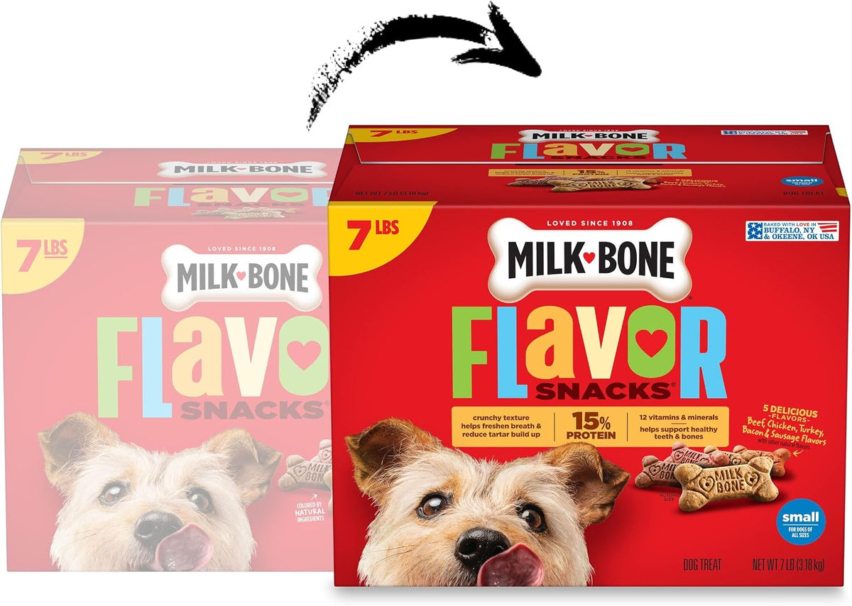 Milk-Bone Flavor Snacks Small Dog Biscuits, 7 lb Box