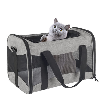 Cat Dog Carriers Soft-Sided Pet Carrier Large Cats for Medium Big Cat Small Dog Puppy up to 16lbs TSA Airline Approved Animal Collapsible Cat Carrier Carriers Travel Carrier Cat Bag (17x11x11)