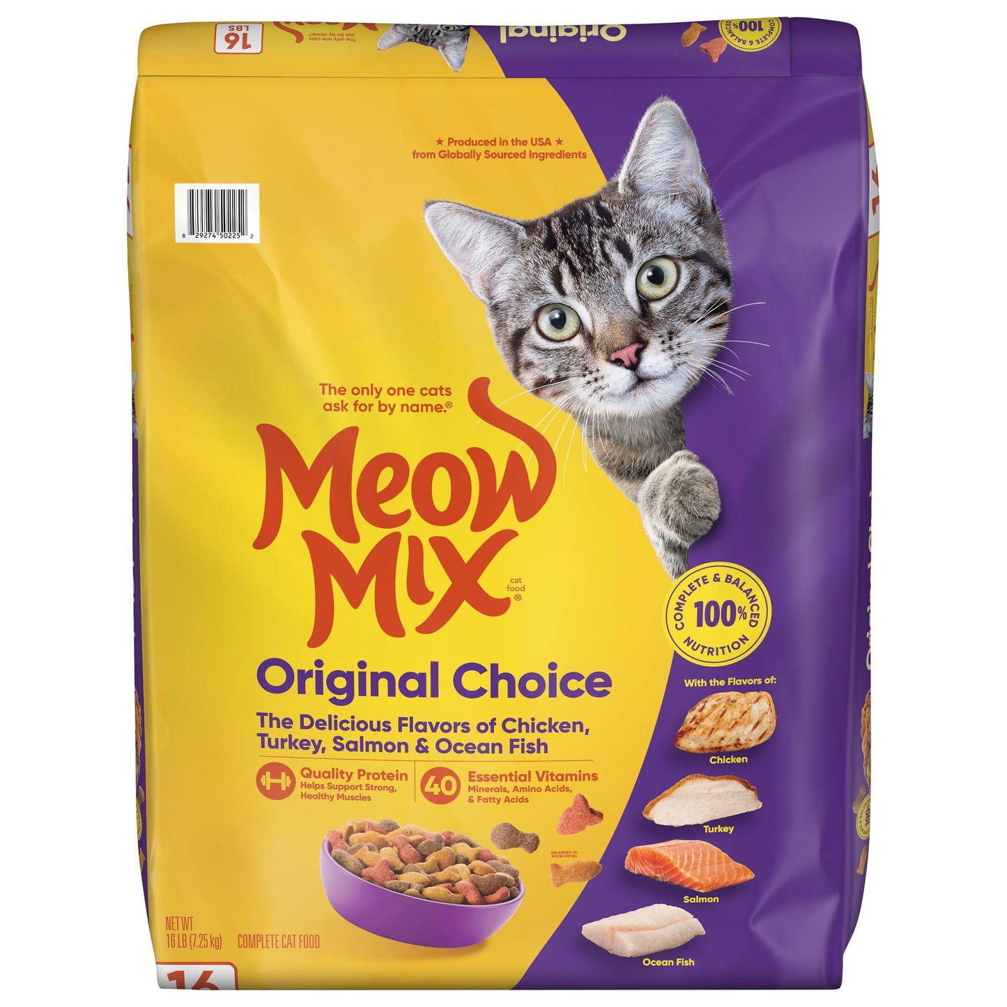 Meow Mix Original Choice Dry Cat Food, 6.3 Pound Bag