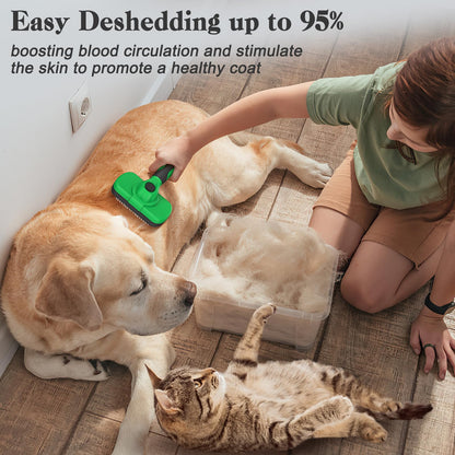Swihauk Self Cleaning Slicker Brush for Dogs & Cats, Skin Friendly Pet Grooming for Shedding, Deshedding, and Hair Removal - Puppy Brush for Long Haired Pets, Pet Supplies, Purple