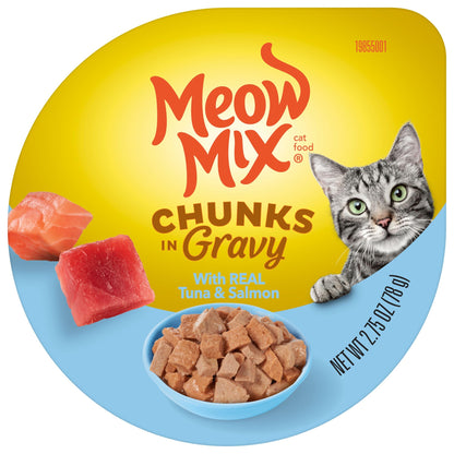Meow Mix Seafood Favorites, Wet Food Variety Pack, 12 Cups