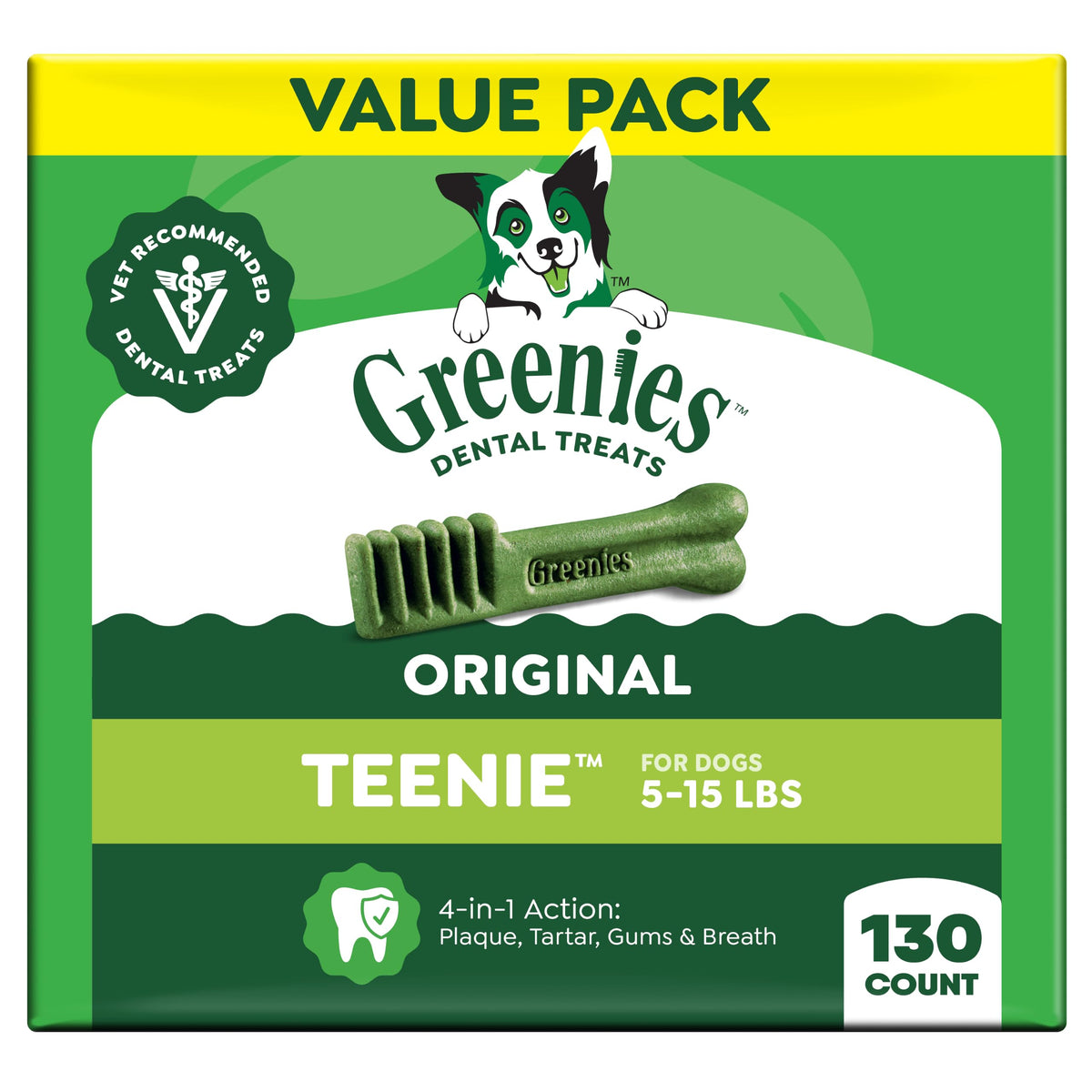 Greenies Teenie Original Natural Dental Dog Treats, Chicken, 43 Count
