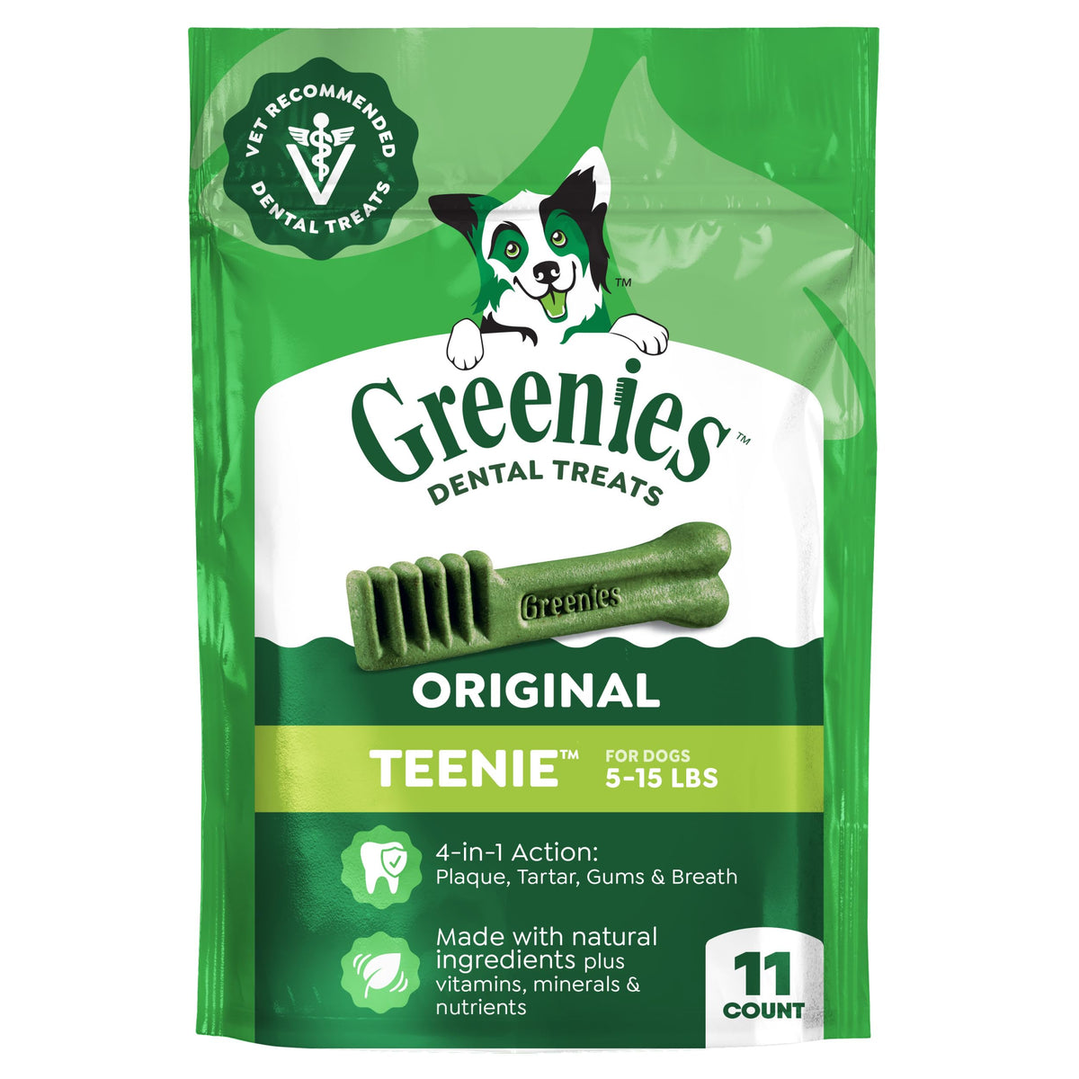 Greenies Teenie Original Natural Dental Dog Treats, Chicken, 43 Count