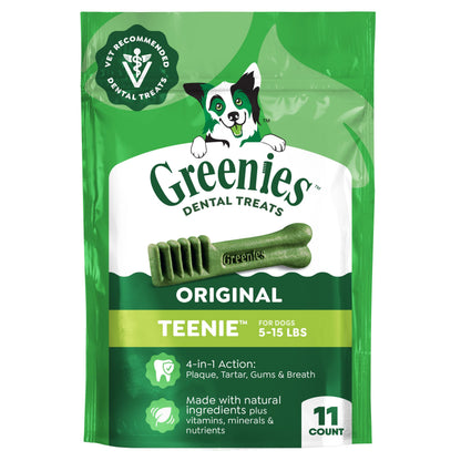 Greenies Teenie Original Natural Dental Dog Treats, Chicken, 43 Count