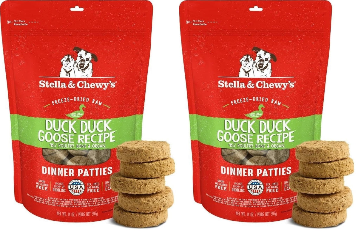 Stella & Chewy's Freeze-Dried Raw Dinner Patties - Beef Recipe - High Protein Grain-Free Puppy & Dog Food - Perfect For Picky Eaters - 25 oz