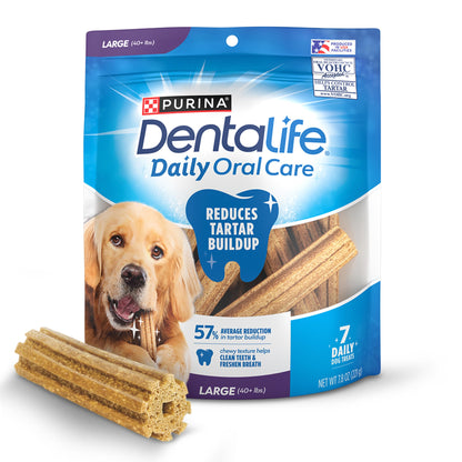 Dentalife Purina Daily Dental Chews for Large Dogs, 18 ct Pouch