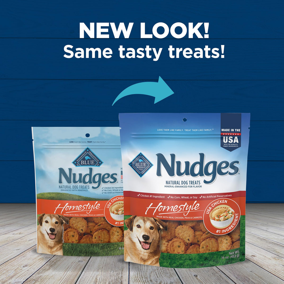 Blue Buffalo Nudges Grillers Steak Dog Treats, 16 oz