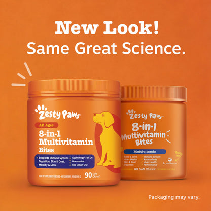 Zesty Paws Dog Vitamins - Dog Multivitamin Chews, Chicken, 90 Ct