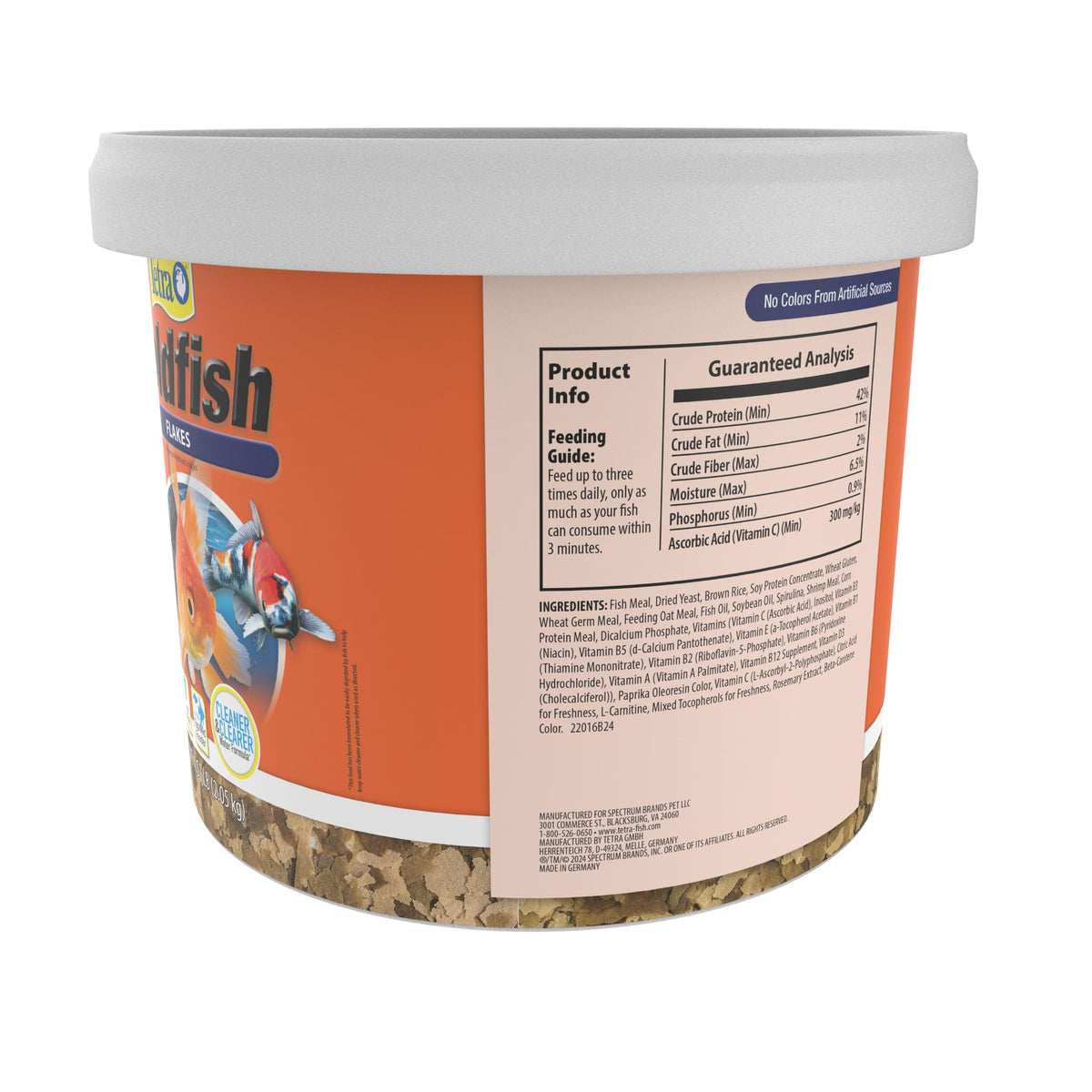 Tetra Goldfish Flakes, Nutritionally Balanced Diet For Aquarium Fish, Vitamin C Enriched Flakes, 0.42 oz