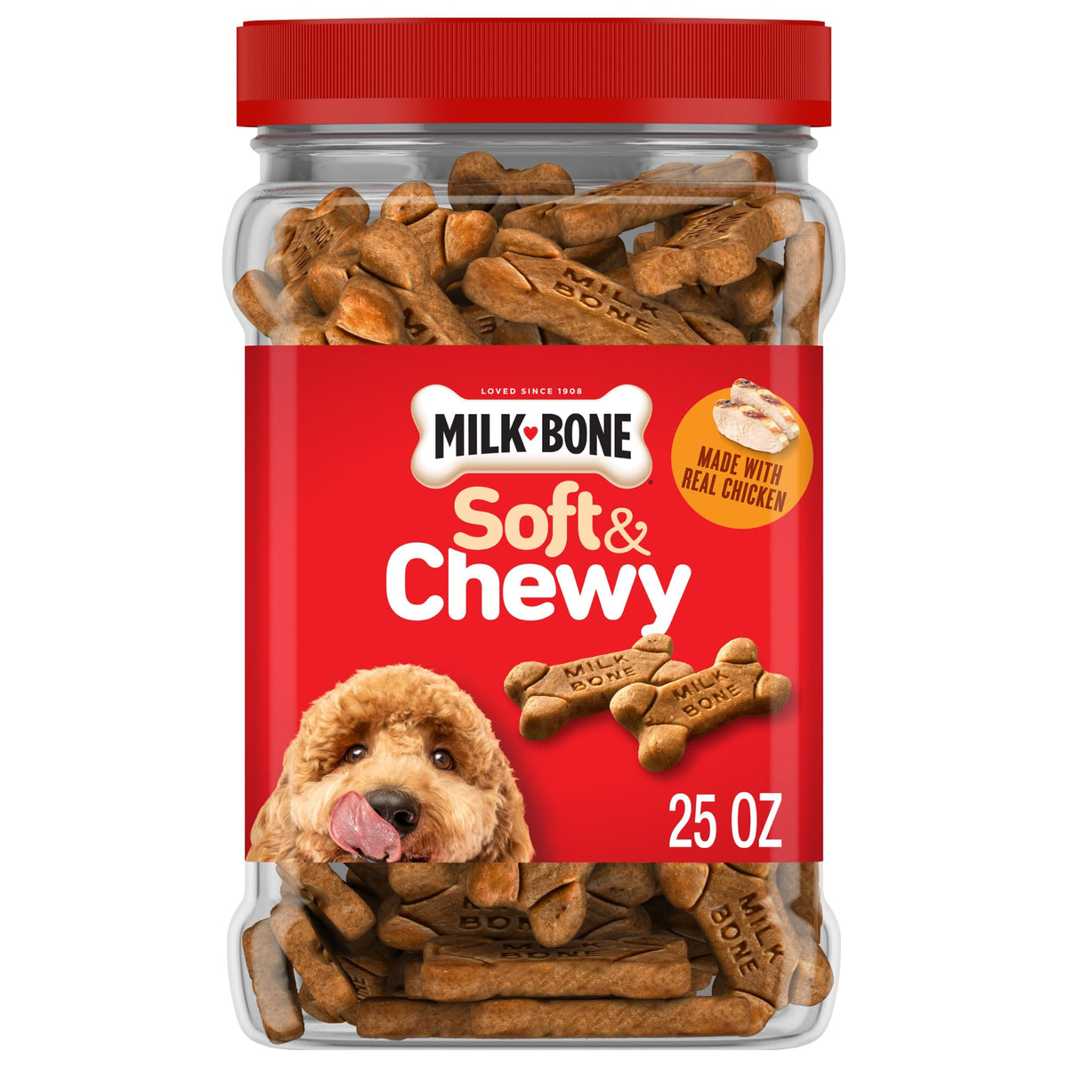 Milk-Bone Soft & Chewy Dog Treats, 25 Oz. Canister