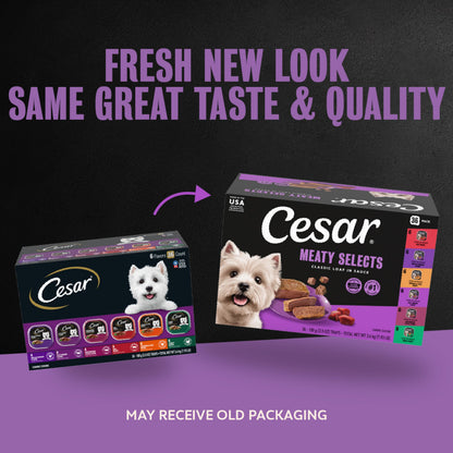 Cesar Classic Loaf Wet Dog Food, Breakfast Selects, 3.5 oz, 12 Count, 2-pk