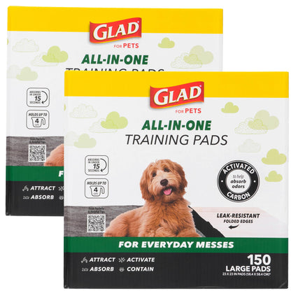Glad for Pets Activated Carbon Disposable Dog Training Pads, 100 Count