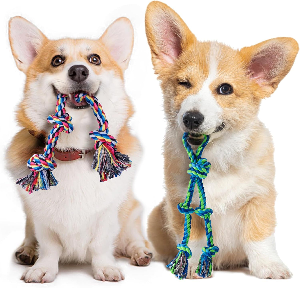 SHARLOVY Large Tough Chew Toys for Aggressive Chewers, 9 Pack Dog Rope Toys