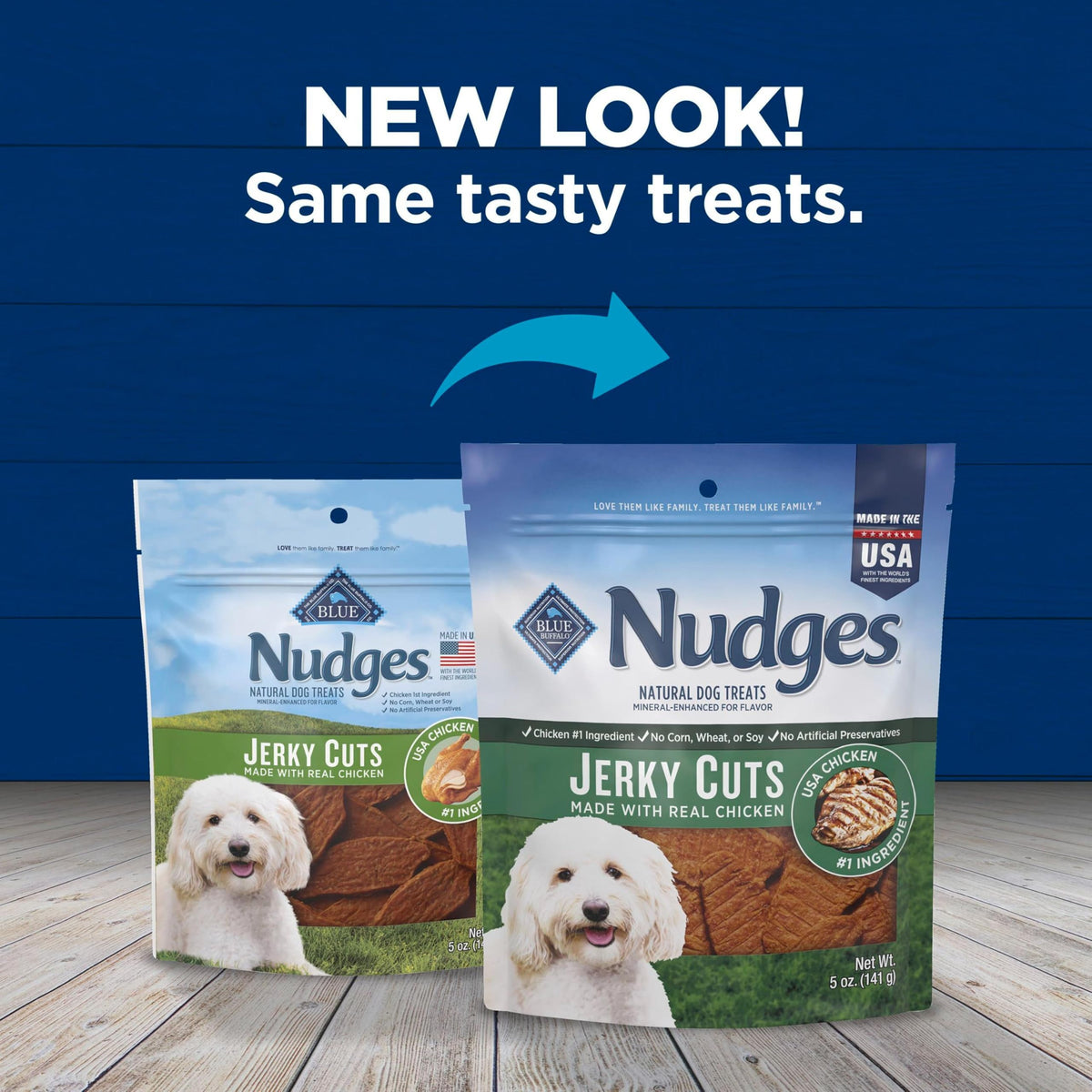 Blue Buffalo Nudges Jerky Cuts Chicken Dog Treats, 16 oz