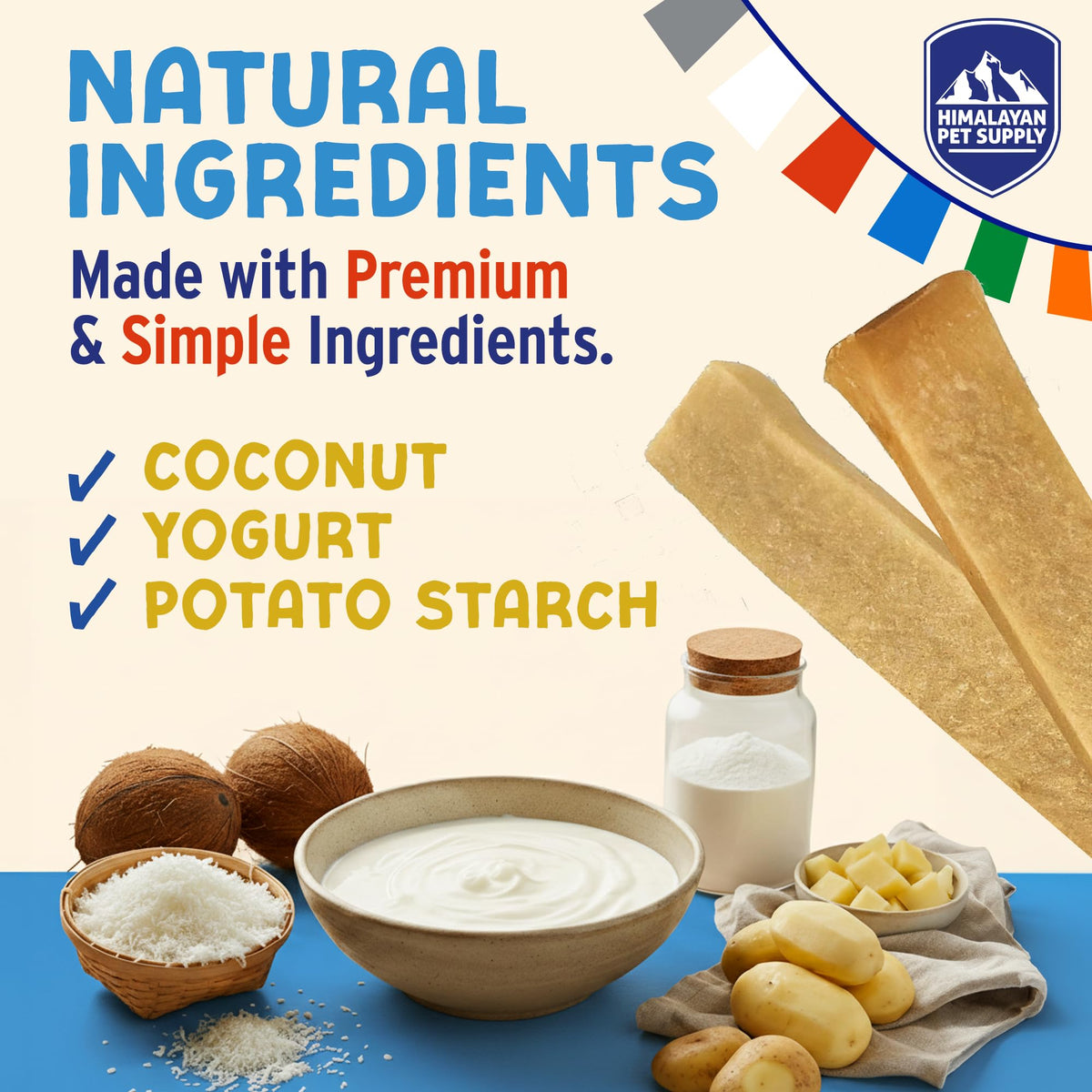 Himalayan Dog Chew Yogurt Sticks, Probiotic Dog Treats, Original, 5 Treats