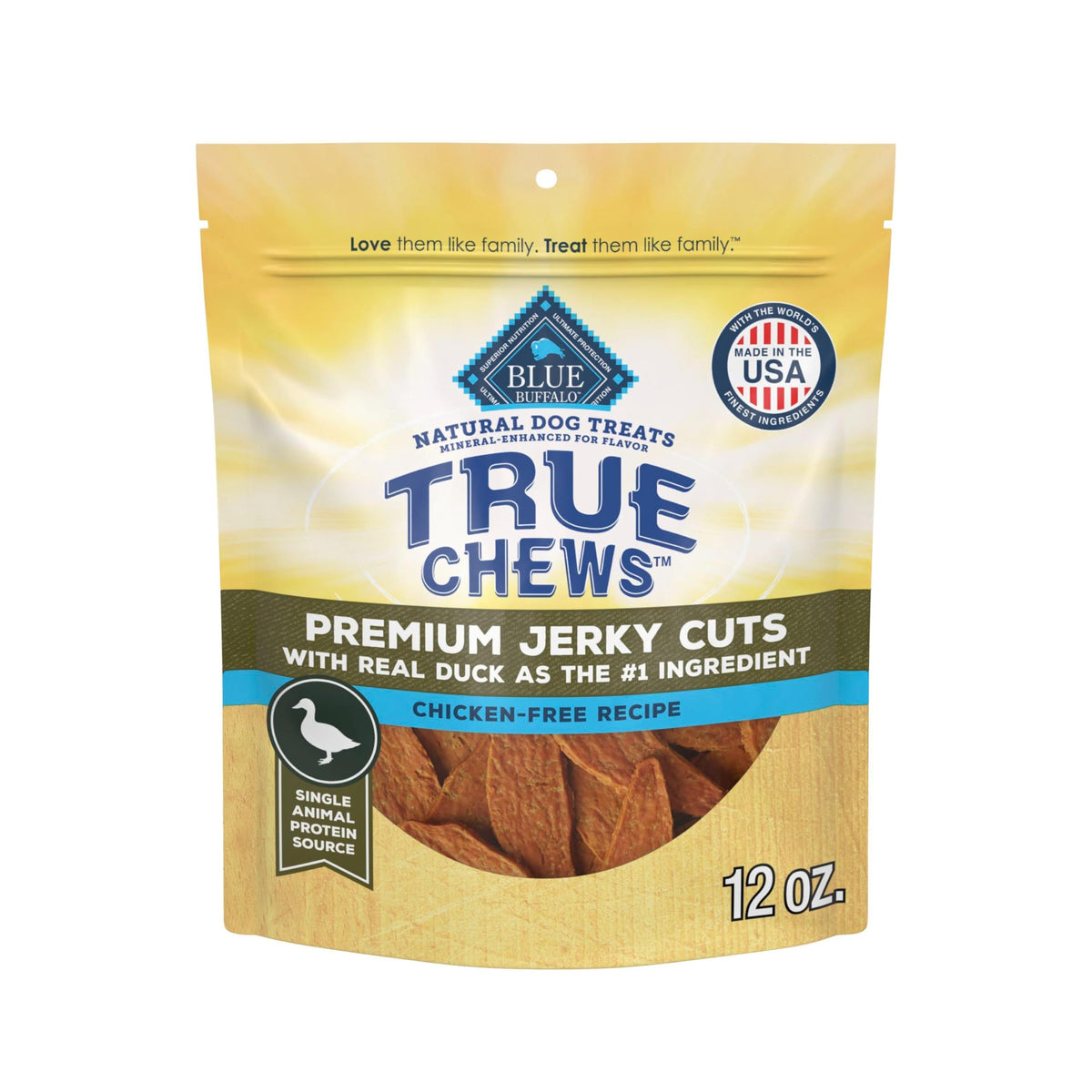 Blue Buffalo True Chews Premium Jerky Cuts Chicken Dog Treats, 4 oz
