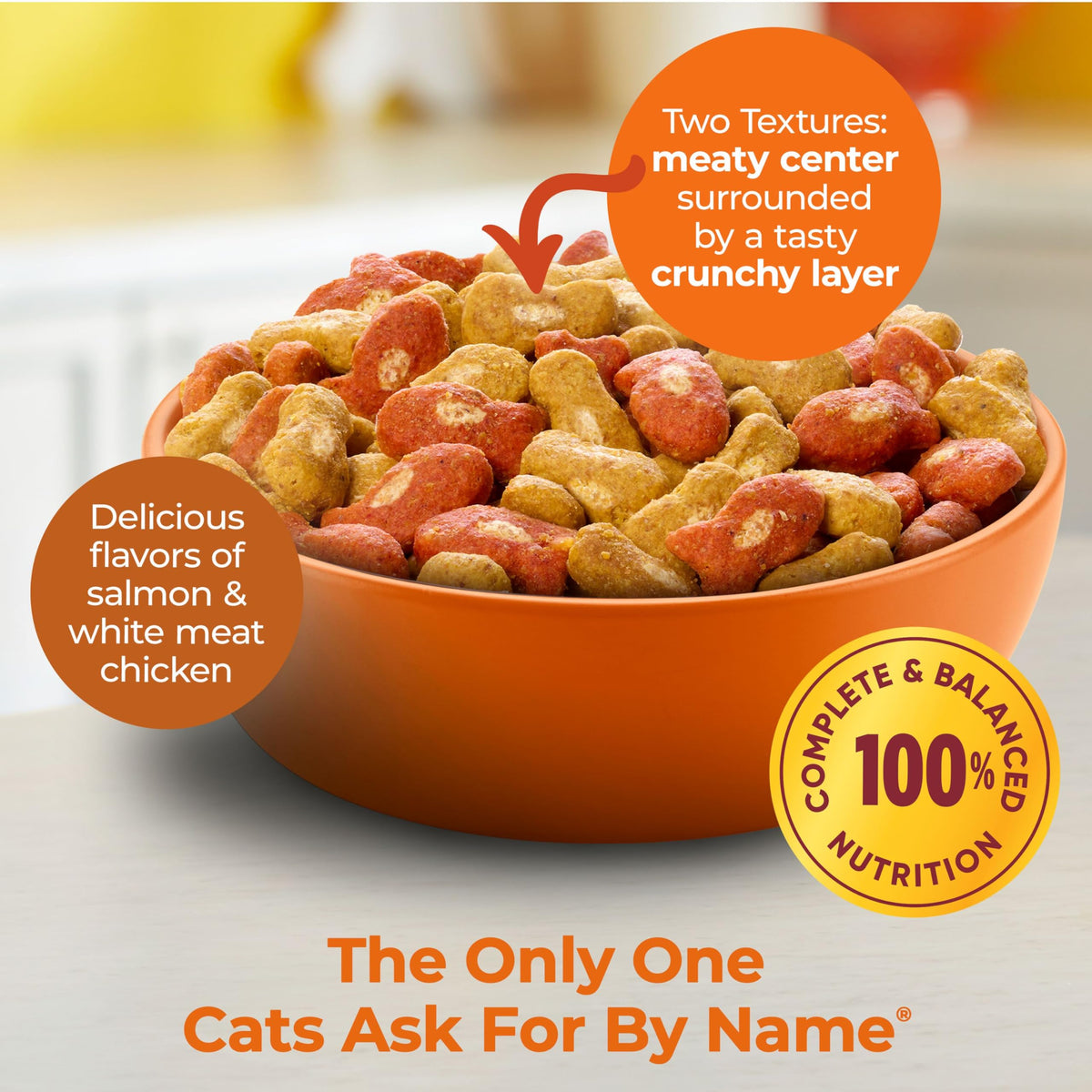 Meow Mix Tender Centers, Dry Cat Food, Beef & Salmon Flavors, 14.2 lb. Bag