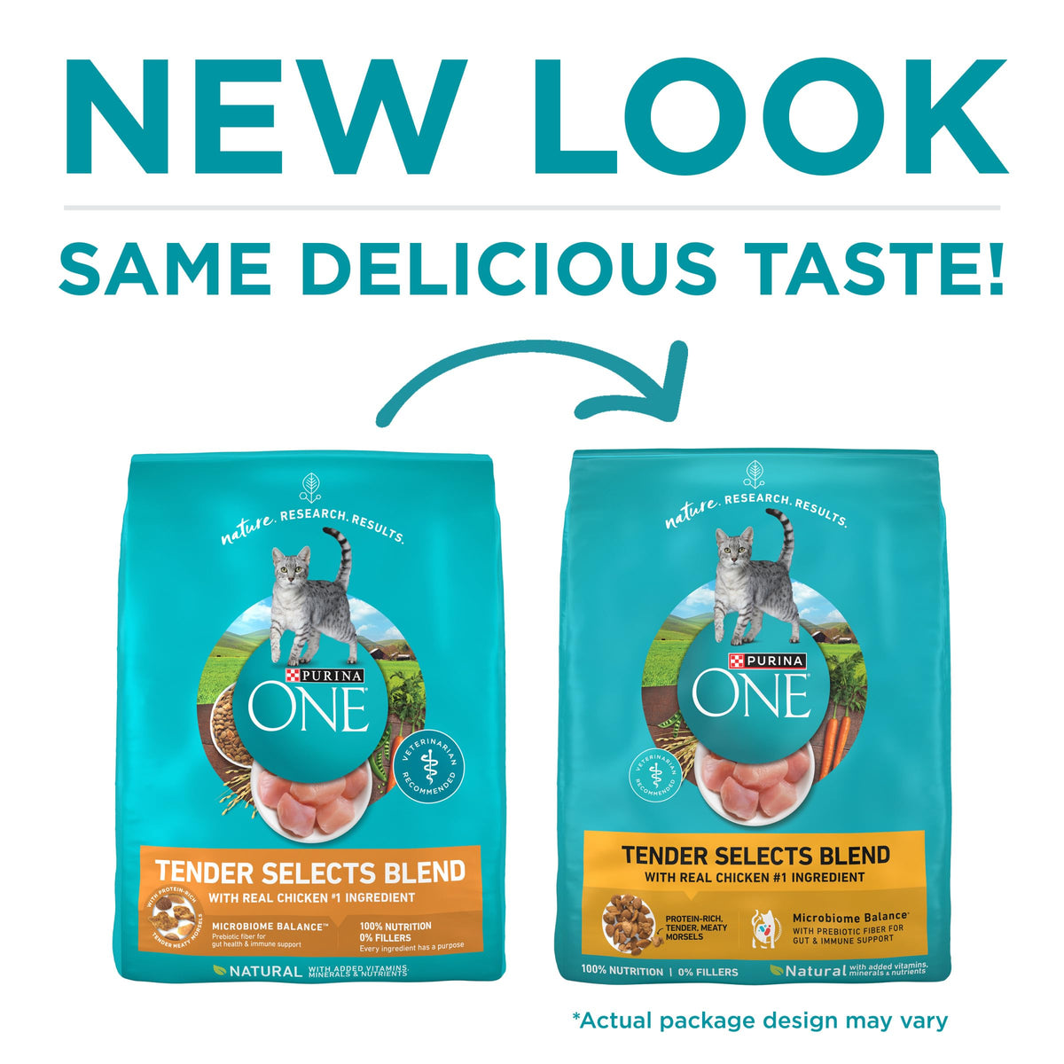 Purina ONE Tender Selects Dry Cat Food, Chicken, 7 lb Bag