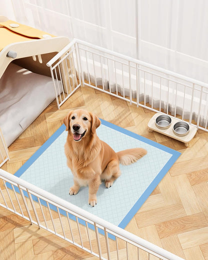 Powools Extra Large Pee Pads, 34 x 28 in, 6-Layer Leakproof, 100-Pack