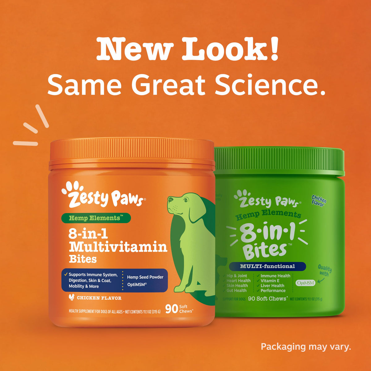 Zesty Paws Dog Multivitamin + Glucosamine for Dogs - Peanut Butter, 90 Ct