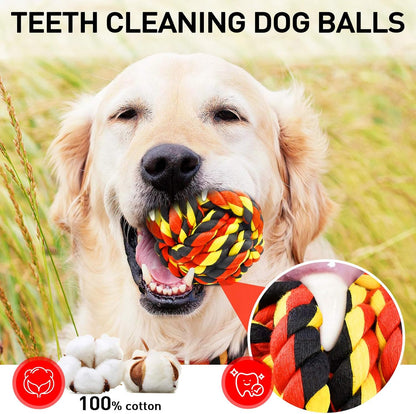 SHARLOVY Large Tough Chew Toys for Aggressive Chewers, 9 Pack Dog Rope Toys