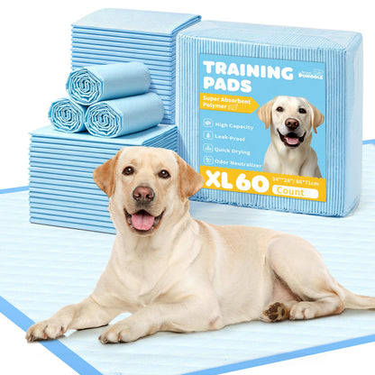 Powools Extra Large Pee Pads, 34 x 28 in, 6-Layer Leakproof, 100-Pack