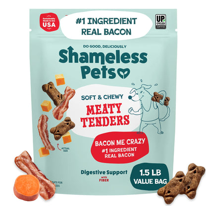 Shameless Pets Meaty Tenders Variety Pack, Soft Dog Treats, 8 Ounce (Pack of 6)
