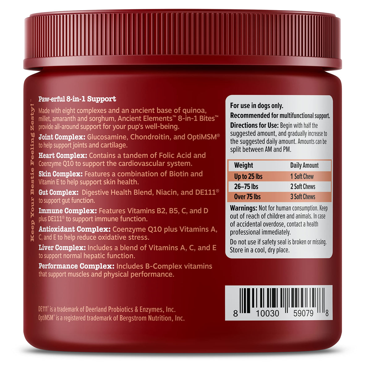 Zesty Paws Dog Multivitamin + Glucosamine for Dogs - Peanut Butter, 90 Ct