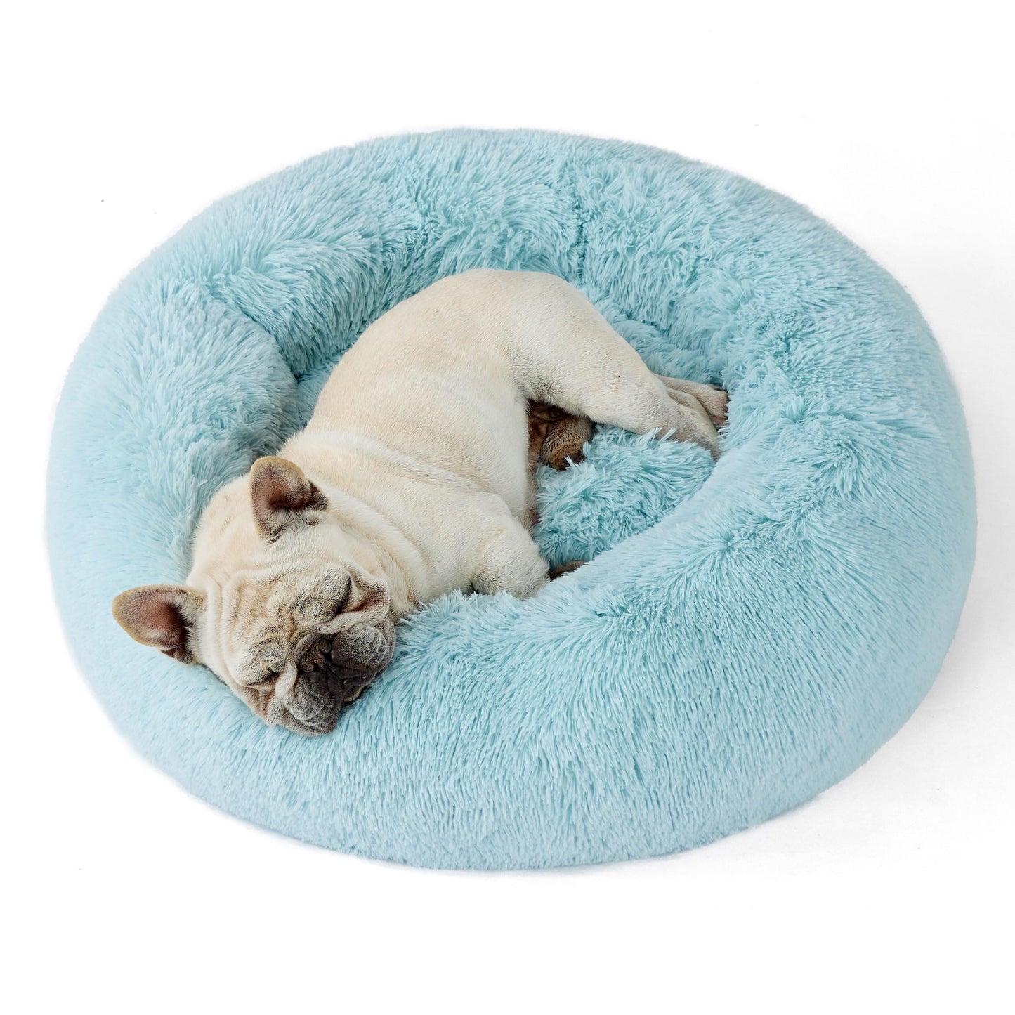 Bedsure Calming Small Dog Bed Donut Washable Cat＆Puppy Bed,23 inches Camel