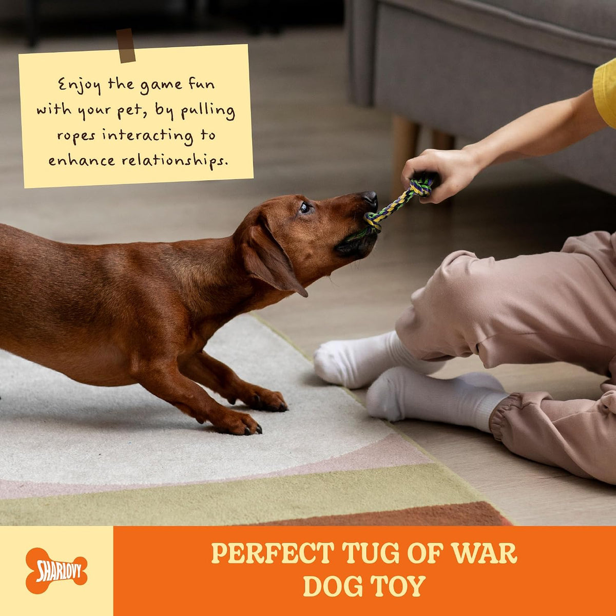SHARLOVY Large Tough Chew Toys for Aggressive Chewers, 9 Pack Dog Rope Toys