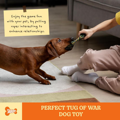 SHARLOVY Large Tough Chew Toys for Aggressive Chewers, 9 Pack Dog Rope Toys