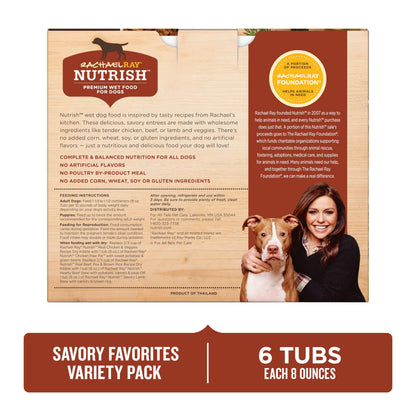 Nutrish Chicken Paw Pie Wet Dog Food, 8 oz. Tub (Pack of 8) (Rachael Ray)