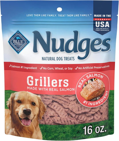 Blue Buffalo Nudges Grillers Salmon Dog Treats, 16 oz