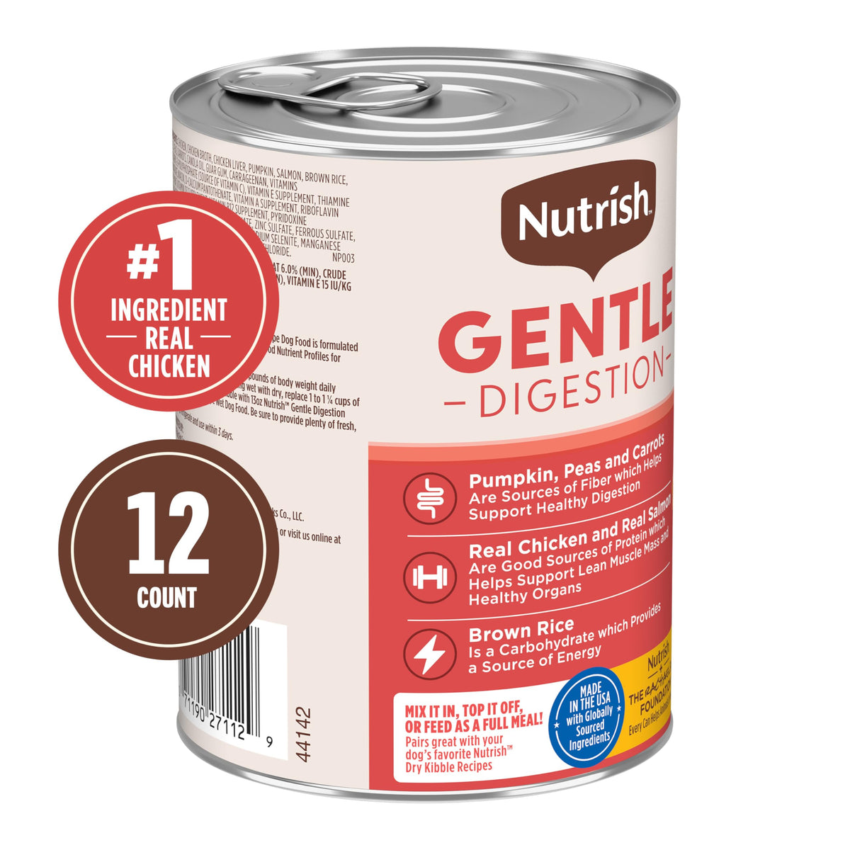 Nutrish Paté Variety Pack Wet Dog Food, 13 oz. Can, 12 Pack (Rachael Ray)
